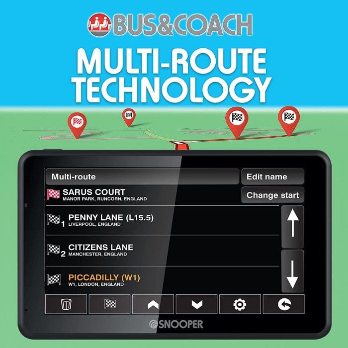 Snooper SC5900 Bus & Coach 5" Touchscreen Sat-Nav with Built in Dashcam