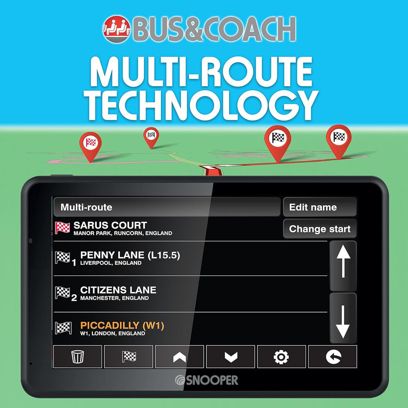 Snooper S6900 Bus And Coach Sat Nav with 7" Widescreen LCD