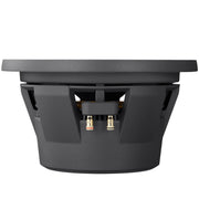 Car subwoofer with visible wiring on a white background