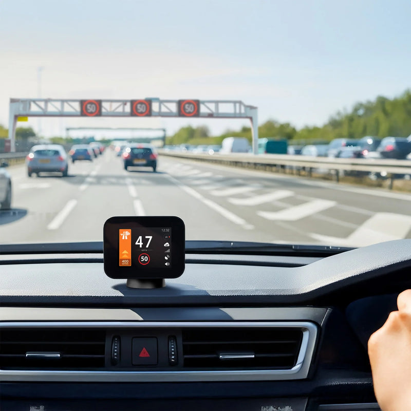 Road Angel Pure Sync - Smart Road Safety & Speed Awareness Assistant with Camera Alerts