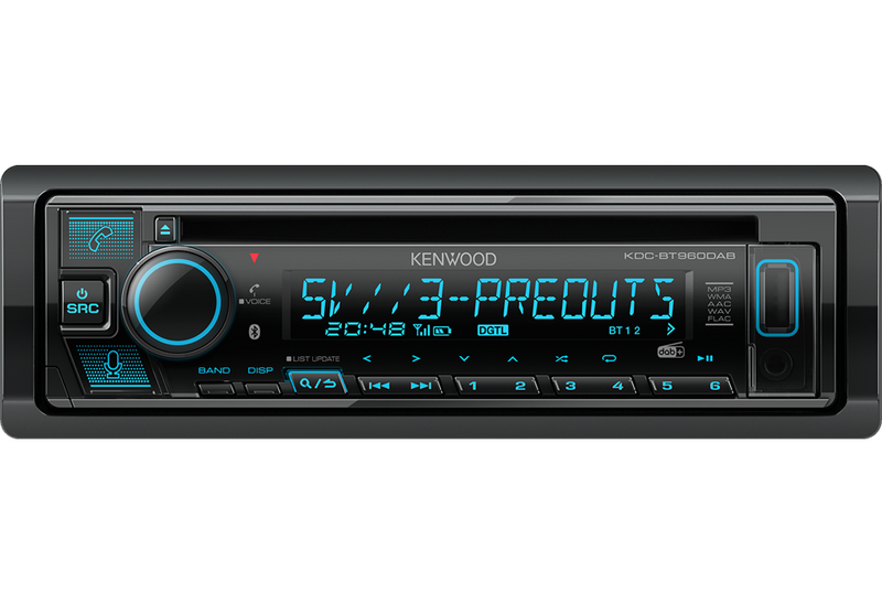 Kenwood KDC-BT960DAB CD/USB Receiver with Digital radio DAB+, Bluetooth technology & Amazon Alexa voice service.