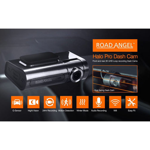 Road Angel Halo Pro B-Stock Dashcam with Front and Rear Cameras, Winter and Parking Mode
