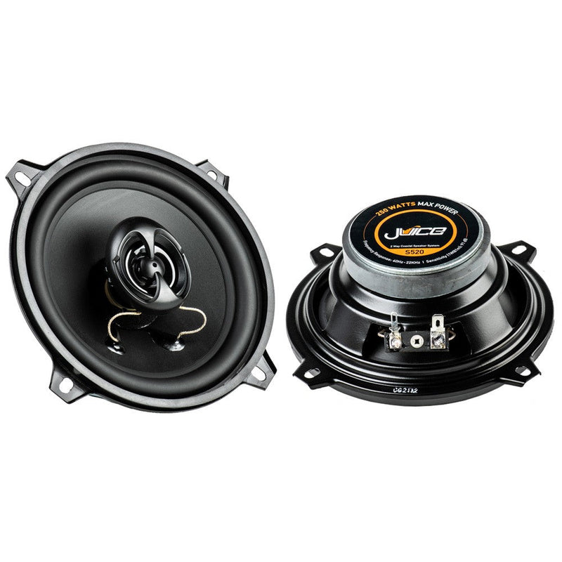 Juice S520  2-way Coaxial Car Door or Shelf Speakers 250W Peak Power