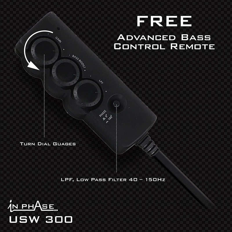 In Phase USW300 - 300W Underseat Compact Subwoofer