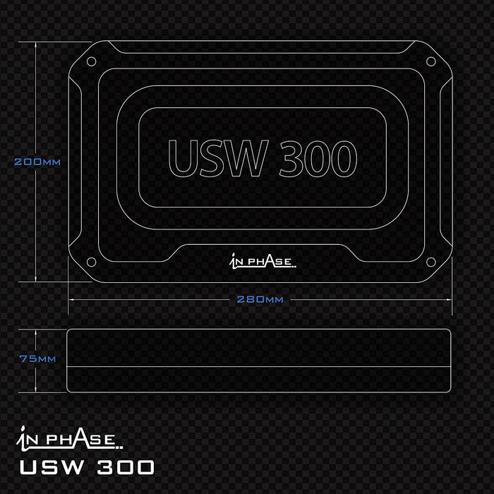 In Phase USW300 - 300W Underseat Compact Subwoofer
