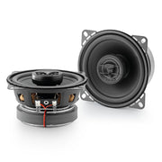 A pair of Focal Auditor ACX100 4-inch 2-way car door coaxial speakers with black grilles.