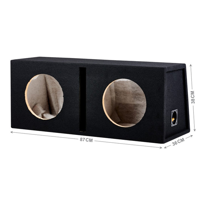 In Phase BX210P Double 10" Ported Subwoofer Enclosure with Black Carpet