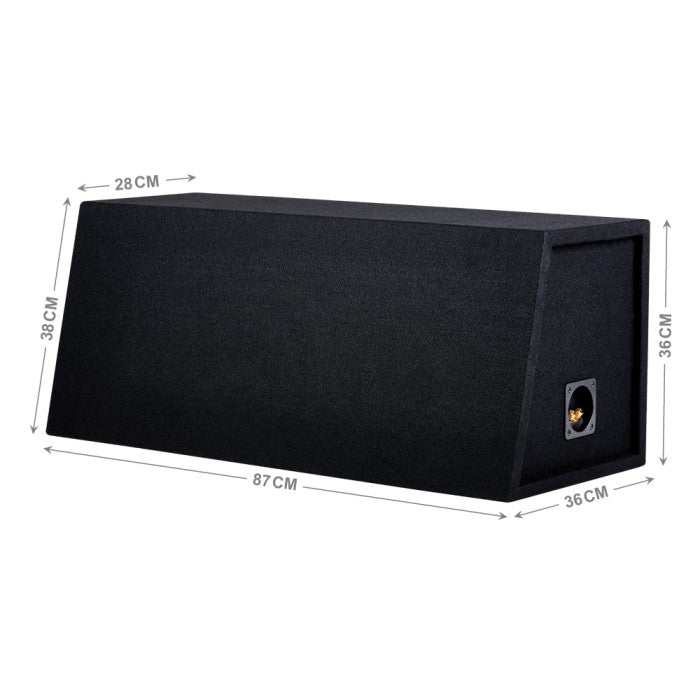 In Phase BX210P Double 10" Ported Subwoofer Enclosure with Black Carpet
