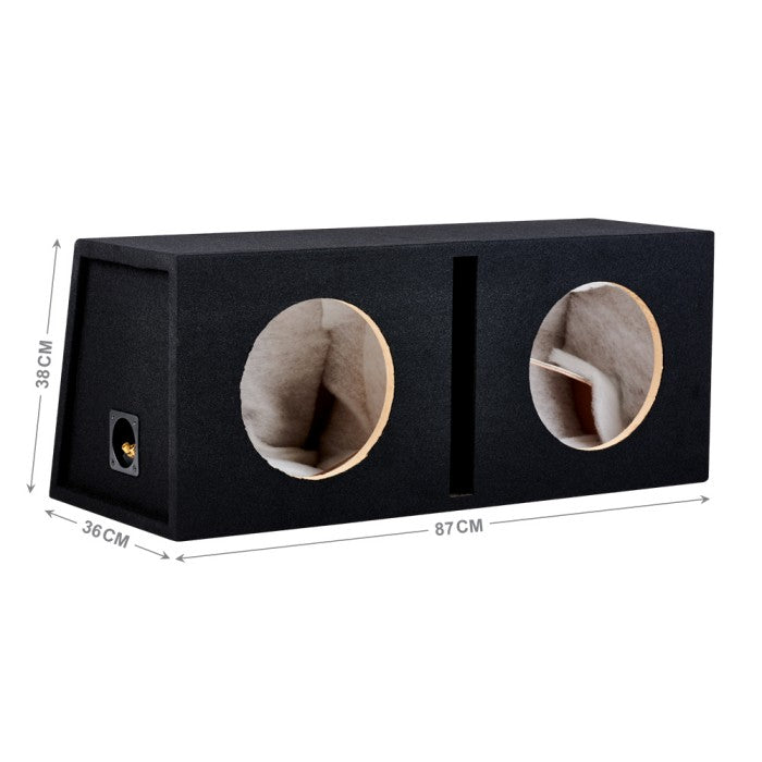 In Phase BX210P Double 10" Ported Subwoofer Enclosure with Black Carpet