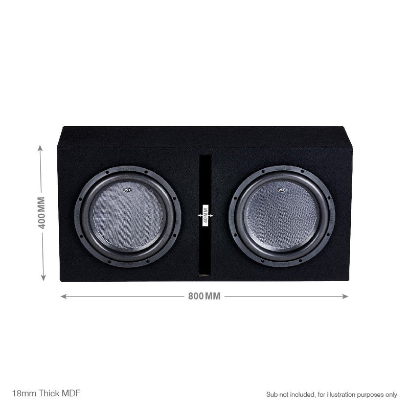 In Phase BX212PL Double 12" Ported Subwoofer Enclosure
