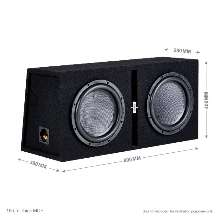 In Phase BX212PL Double 12" Ported Subwoofer Enclosure