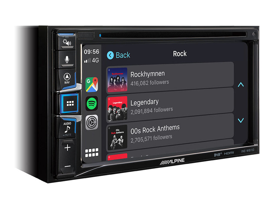 Alpine INE-W611D 6.5-inch Touch Screen, built-in Navigation, DAB+, HDMI, CD/DVD Player and Apple CarPlay and Android Auto combatibility - All-In-One Multimedia Solution