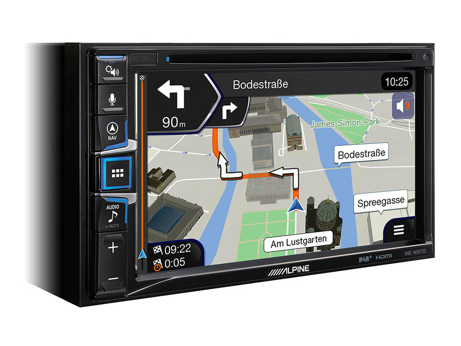 Alpine INE-W611D 6.5-inch Touch Screen, built-in Navigation, DAB+, HDMI, CD/DVD Player and Apple CarPlay and Android Auto combatibility - All-In-One Multimedia Solution