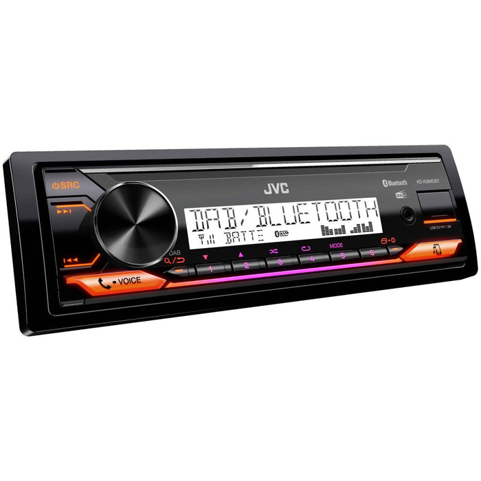 JVC KD-X38MDBT  Marine Stereo with Bluetooth, Fast Charge USB, and iPhone/Android Compatibility