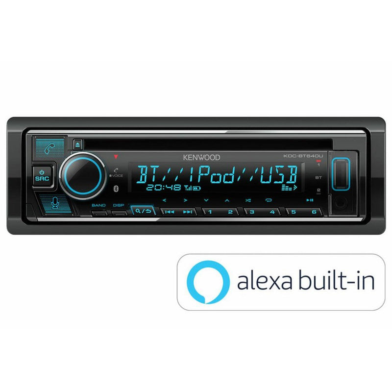 Kenwood KDC-BT640U CD/USB-Receiver Receiver with Bluetooth built-in, Spotify & Amazon Alexa ready