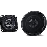 A pair of black Kenwood KFC-PS1096 coaxial speakers with a diamond pattern cone and a dome tweeter.