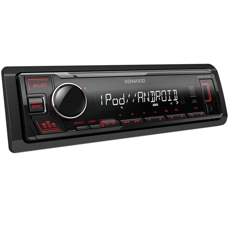 Kenwood KMM-205 Mechless Digital Media Receiver with Front USB and Aux