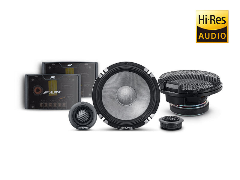 Alpine R2-S652 6.5” 2-Way Car Door Component Speakers for high-quality audio and clear sound