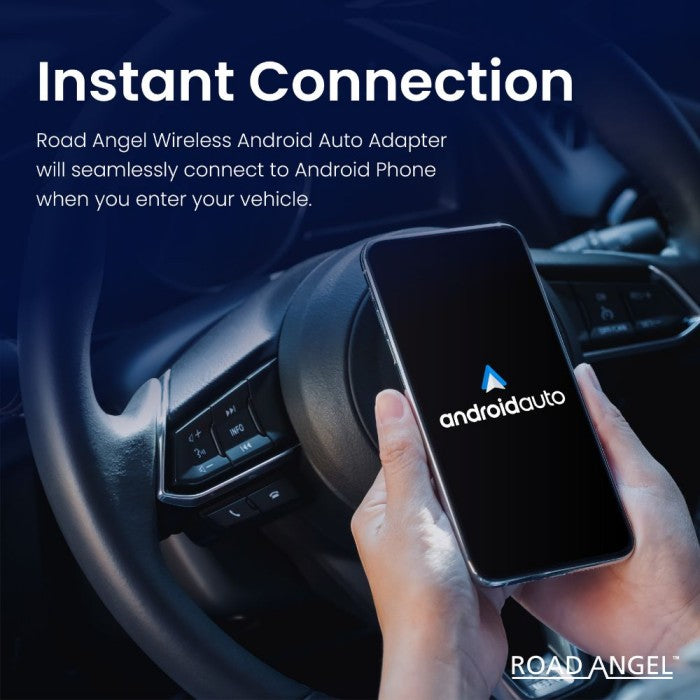 Road Angel RAAA1 Wireless Android Auto Adapter Plug & Play 5G WIFI Online Update
