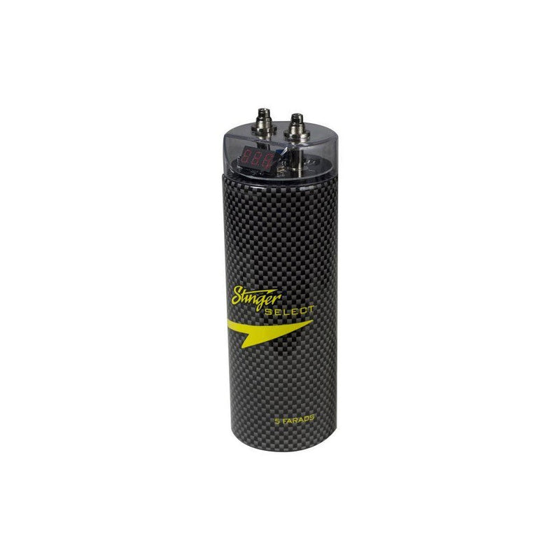 Stinger SSCAP5M 5 Farad Carbon Fibre Digital Power Capacitor with Voltage Display
