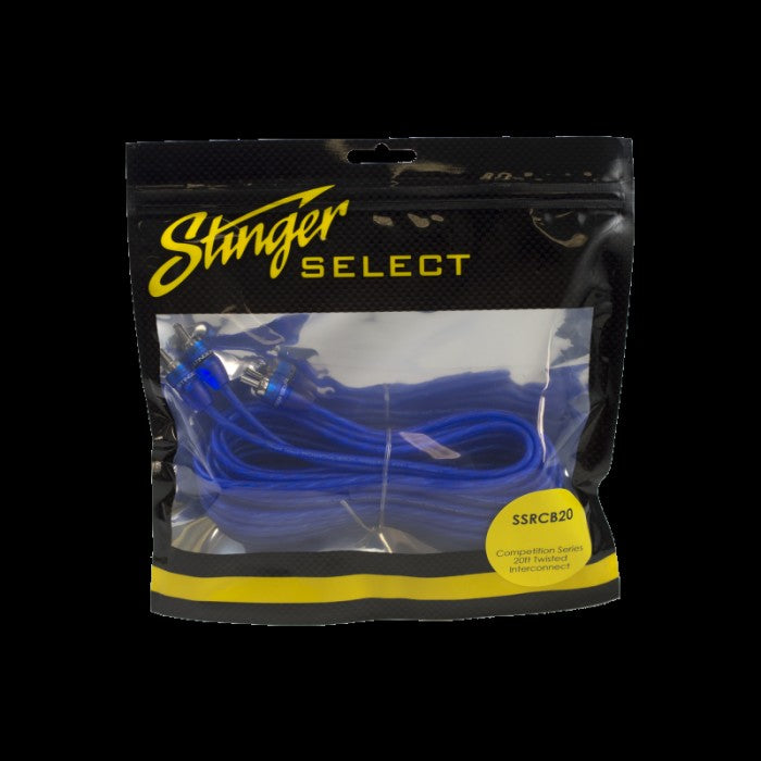 Stinger SSRCB20 20ft Competition Series Twisted Interconnect Cable for Car Audio