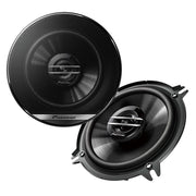 A pair of Pioneer TS-G1320F 13cm 2way car speakers with grills, showing the front view with the brand logo visible.