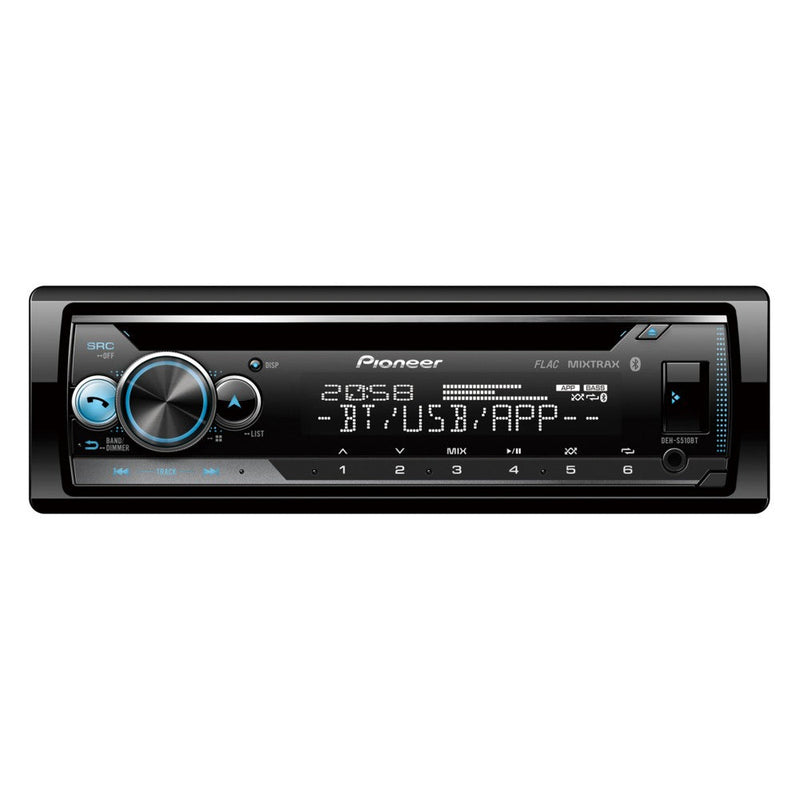 Pioneer DEH-S520BT Single Din CD Player with Bluetooth Aux USB and Spotify