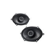 A pair of black Kenwood KFC-PS5796C high-performance 5-inch by 7-inch speakers.
