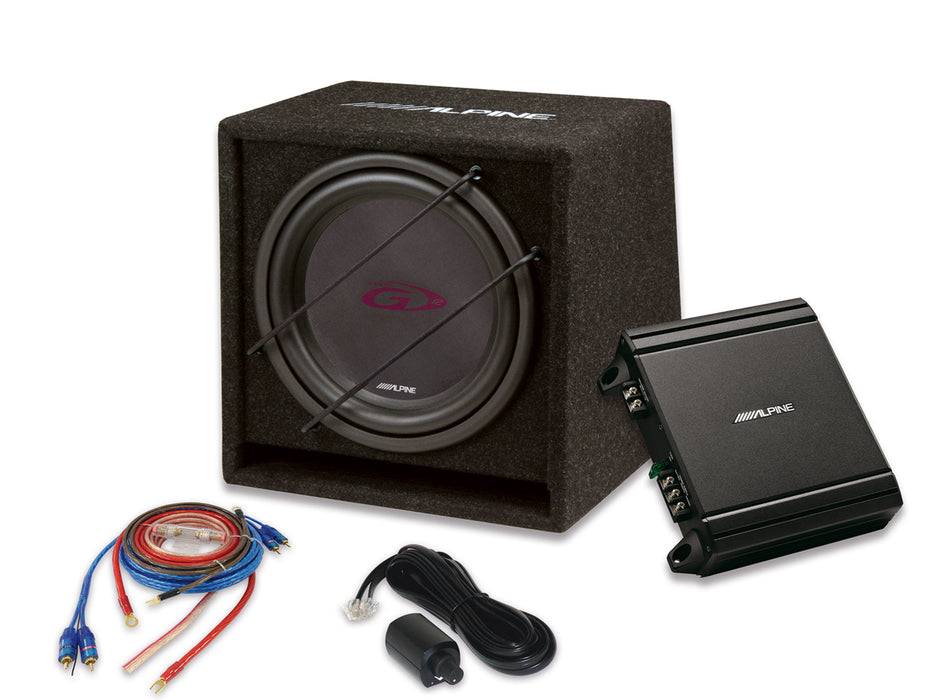 Alpine SBG-30KIT 12" (30cm) High Performance Subwoofer Package - "All-in-one-box" Bass Upgrade Kit for Awesome Levels of Deep, Resonant Bass