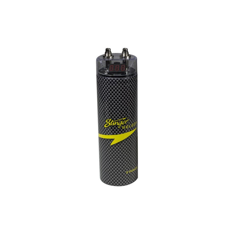 Stinger SSCAP2M 2 Farad Carbon Fibre Digital Power Capacitor with Digital Voltage Display